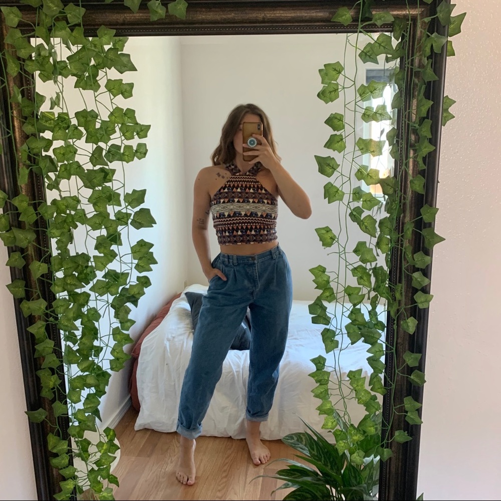 NWOT Forever21 Geometric Crop Top